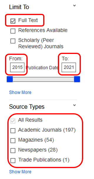 Using EBSCOhost